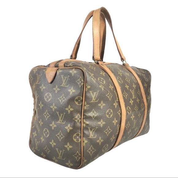 AUTH Louis Vuitton Monogram Bag Boston bag sack souple 35 - Picture 2 of 8